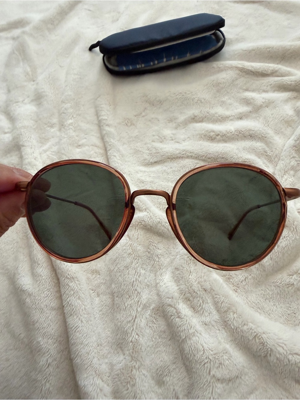 Sunski Women's Baia Round Frame Metal Sunglasses - Copper Forest